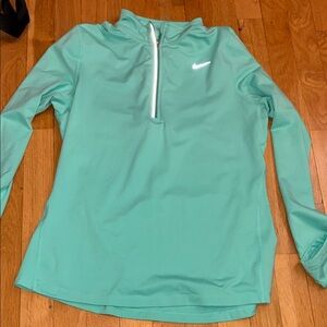 Nike Women's Teal Quarter-Zip Athletic Pullover